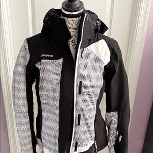 Women's Black and White Ski Jacket